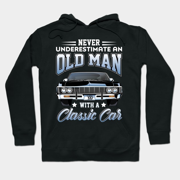 Never underestimate an old man with a classic car Hoodie by Cuteepi